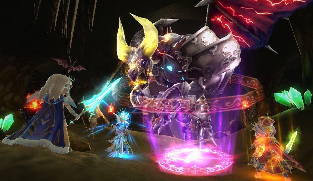 魔法エフェクトが舞う迫力のバトルシーン