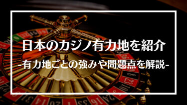 【2023年版】日本のカジノ有力地を紹介！有力地ごとの強みや問題点を解説