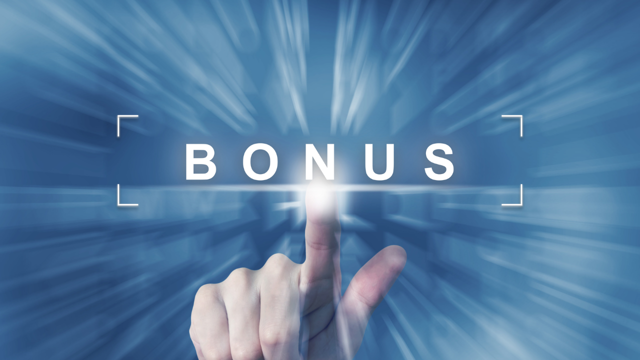 bonusを指差してる