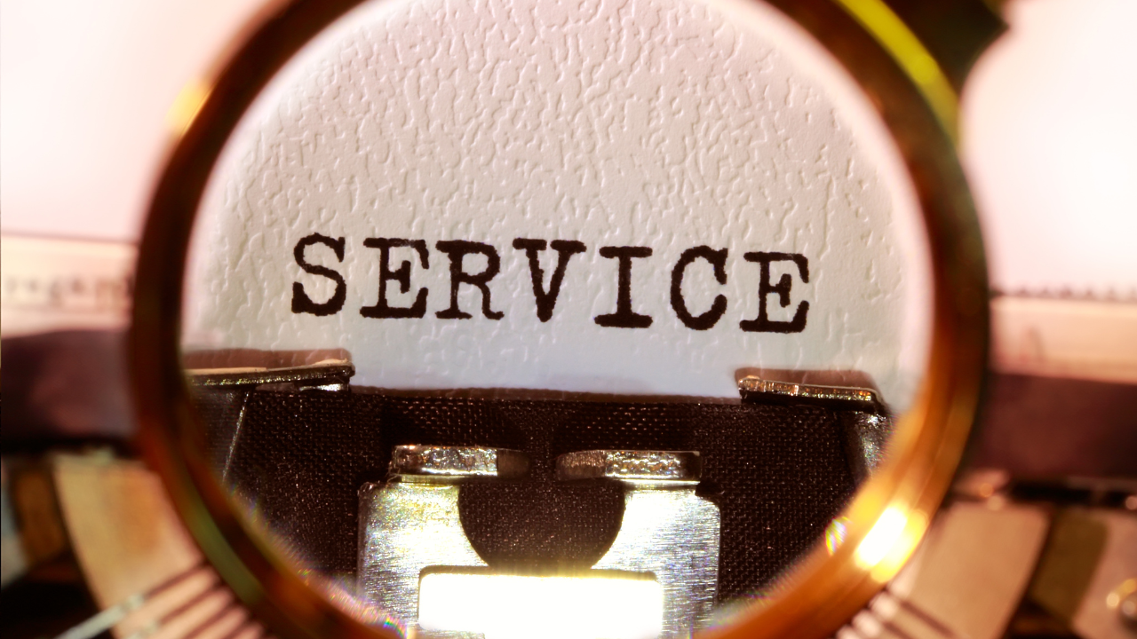 serviceの文字