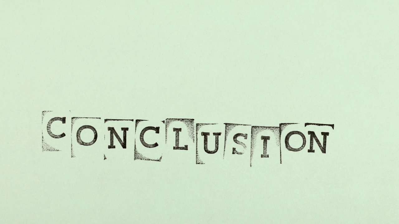 conclusionの文字